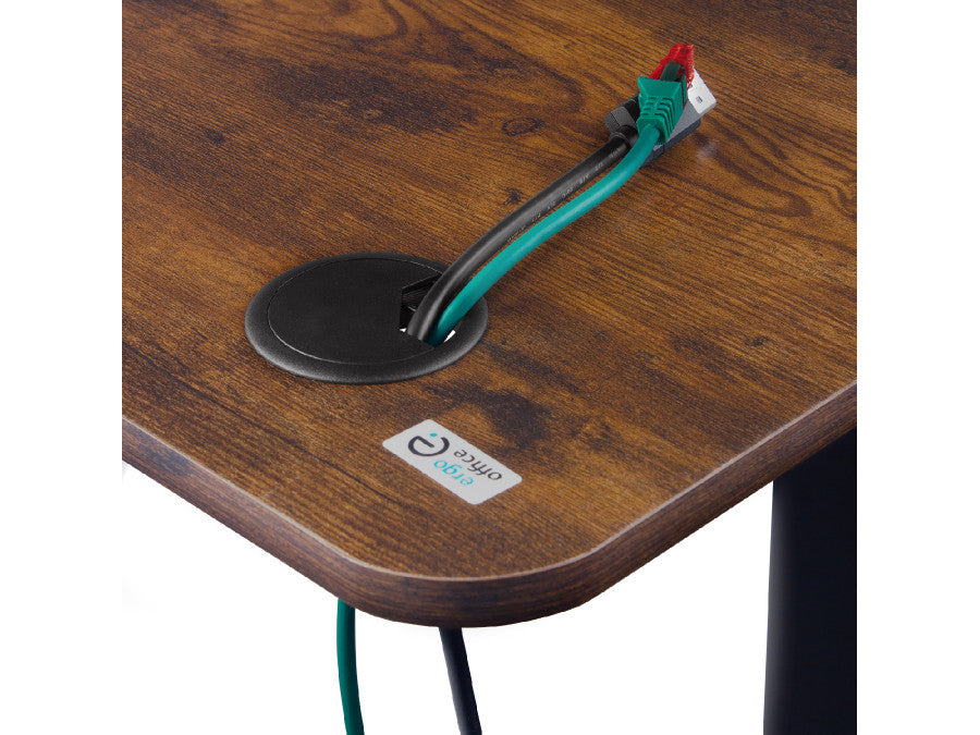 Birou reglabil electric Qualit, blat 120x60 cm, inaltime 72–114 cm, memorie 3 pozitii, sistem anti-coliziune, sarcina 70 kg, motor silentios