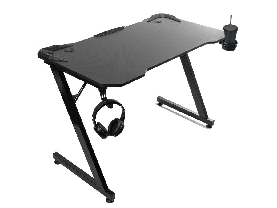 Birou gaming NanoRS RS345 –  dimensiune 110x60 cm, 150 kg, negru