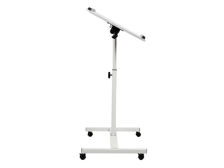 Birou mobil/stand laptop – dublu blat, dimensiune 80x40 cm, inaltime 59x89 cm, culoare alb