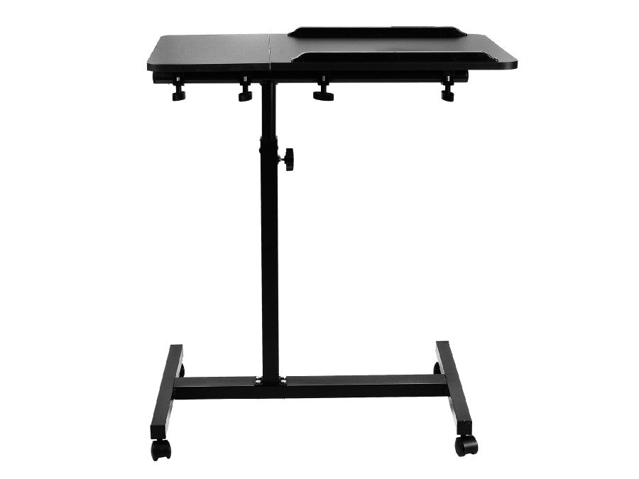 Birou mobil/stand laptop – dublu blat, dimensiune 80x40 cm, inaltime 59x89 cm, culoare negru
