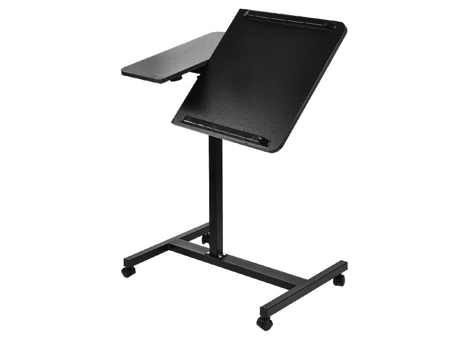 Birou mobil/stand laptop – dublu blat, dimensiune 80x40 cm, inaltime 59x89 cm, culoare negru