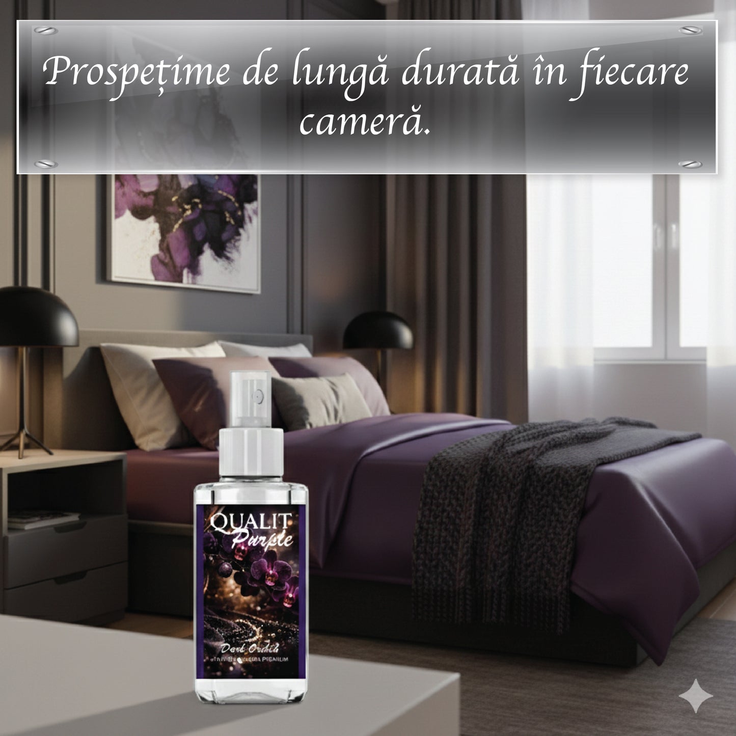 Parfum de camera concentrat, Qualit Purple Dark Orchid, 75 ml