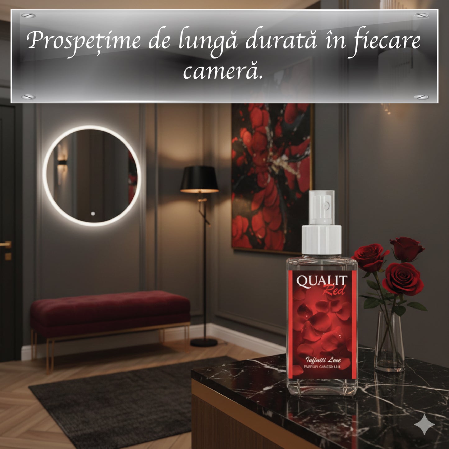 Parfum de camera concentrat, Qualit Red Infiniti Love, 75 ml
