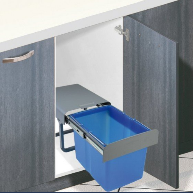 Cos gunoi incorporabil cu 1 compartiment x 34 litri