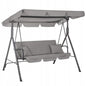 Balansoar gradina Luna cu Pernite pentru Terasa sau Gradina, 3 locuri, 220kg, gri