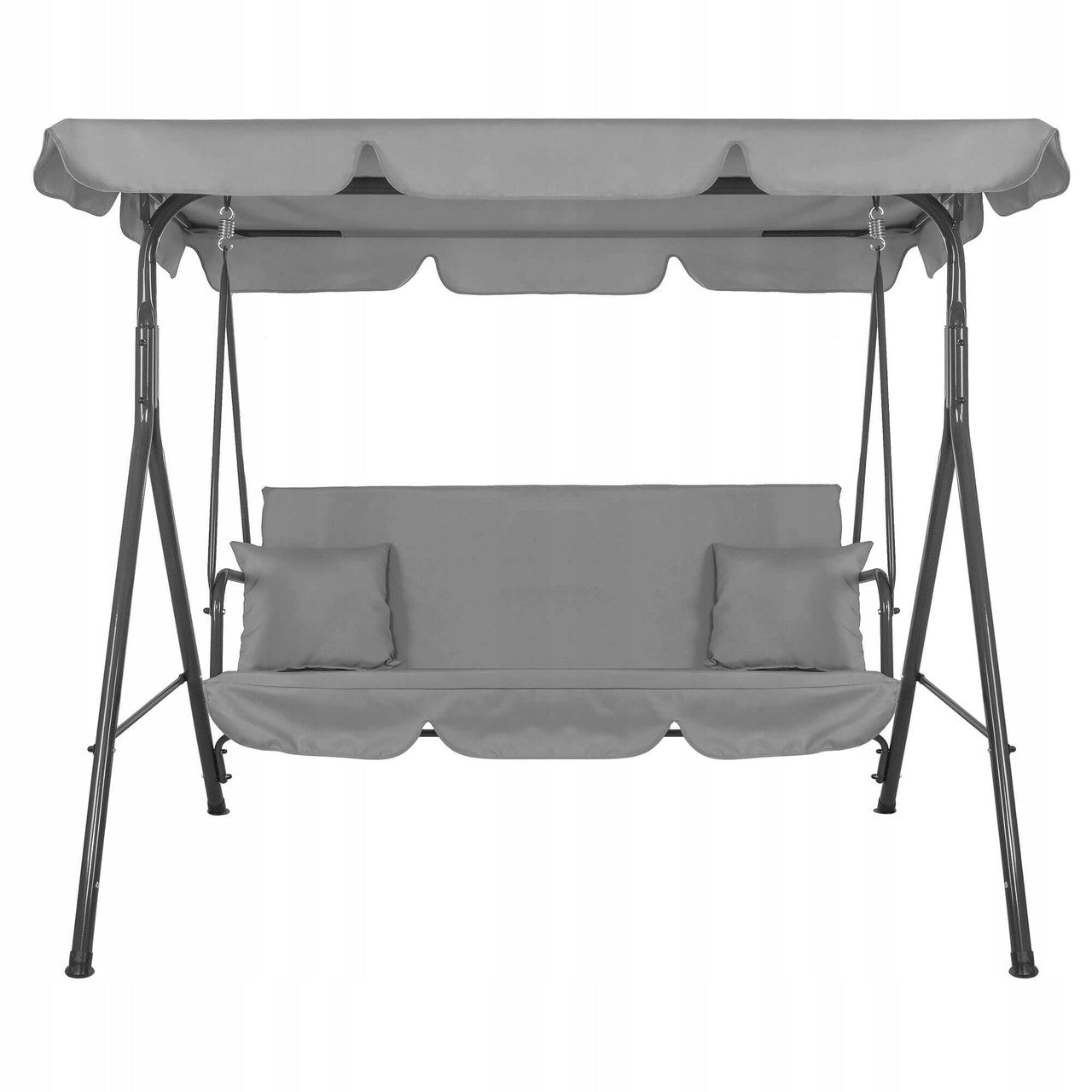Balansoar gradina Luna cu Pernite pentru Terasa sau Gradina, 3 locuri, 220kg, gri