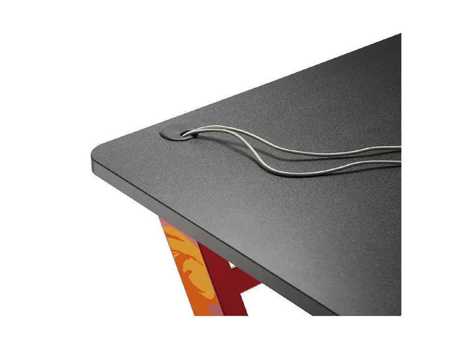 Birou gaming ergonomic NanoRS RS120 cu treceri cabluri, 120x60 cm