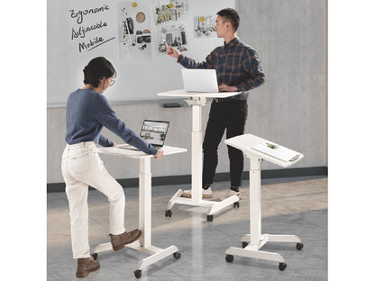 Birou mobil reglabil – pedala,dimensiune 60x52 cm, alb