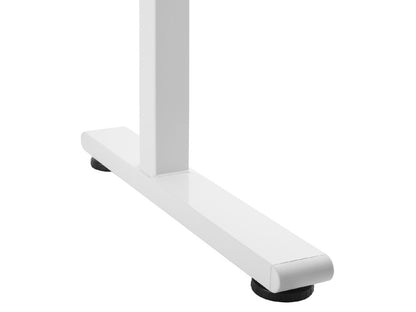 Birou reglabil manual ,dimensiune 140x60 cm, alb , inlatime 70–117 cm