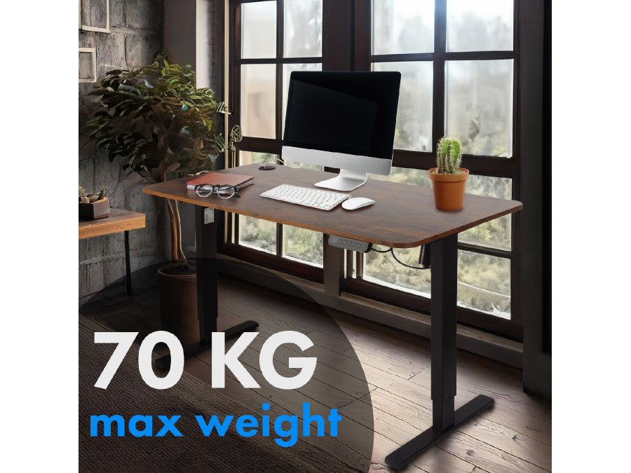 Birou reglabil electric Qualit, blat 120x60 cm, inaltime 72–114 cm, memorie 3 pozitii, sistem anti-coliziune, sarcina 70 kg, motor silentios