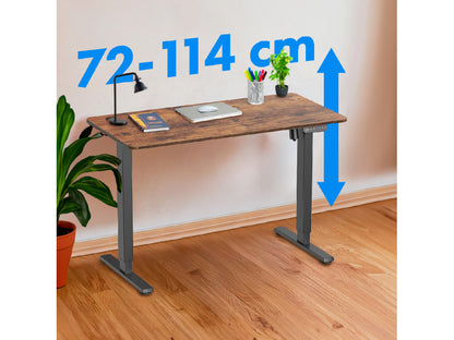 Birou reglabil electric Qualit, blat 120x60 cm, inaltime 72–114 cm, memorie 3 pozitii, sistem anti-coliziune, sarcina 70 kg, motor silentios