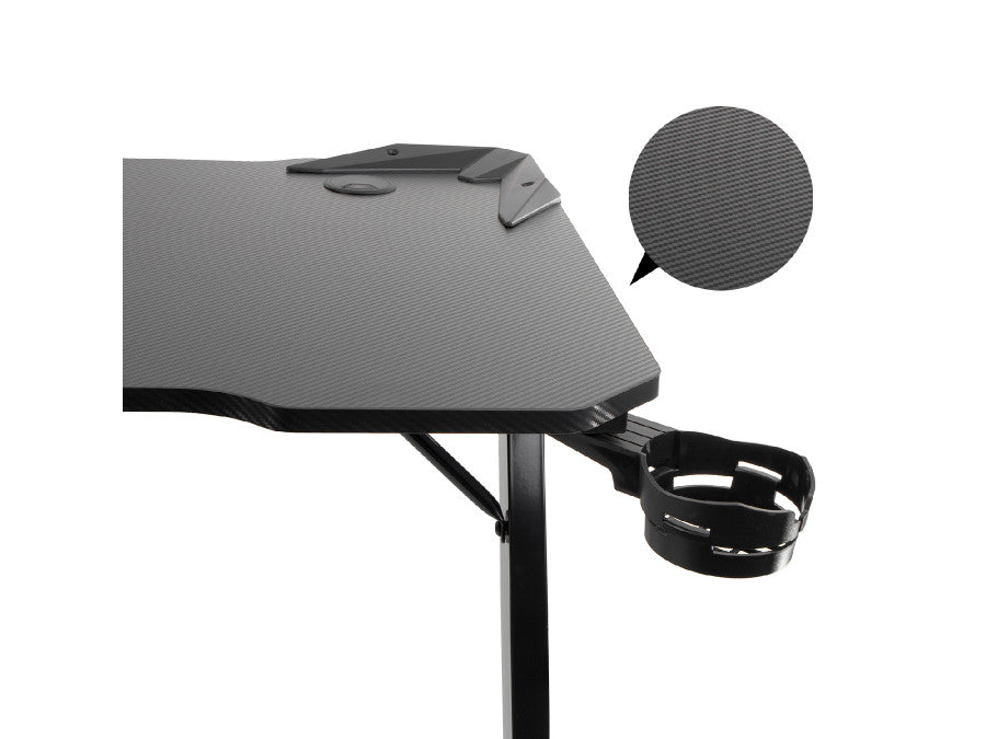 Birou gaming NanoRS RS345 –  dimensiune 110x60 cm, 150 kg, negru