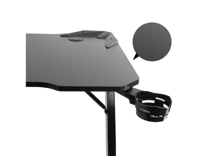 Birou gaming NanoRS RS345 –  dimensiune 110x60 cm, 150 kg, negru