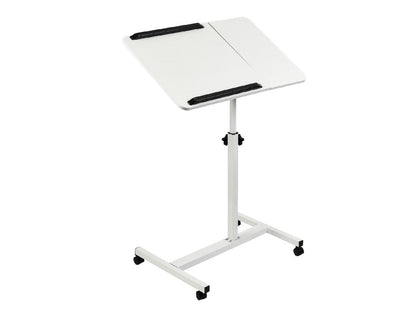 Birou mobil/stand laptop – dublu blat, dimensiune 80x40 cm, inaltime 59x89 cm, culoare alb