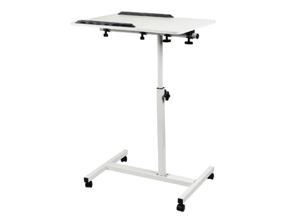 Birou mobil/stand laptop – dublu blat, dimensiune 80x40 cm, inaltime 59x89 cm, culoare alb