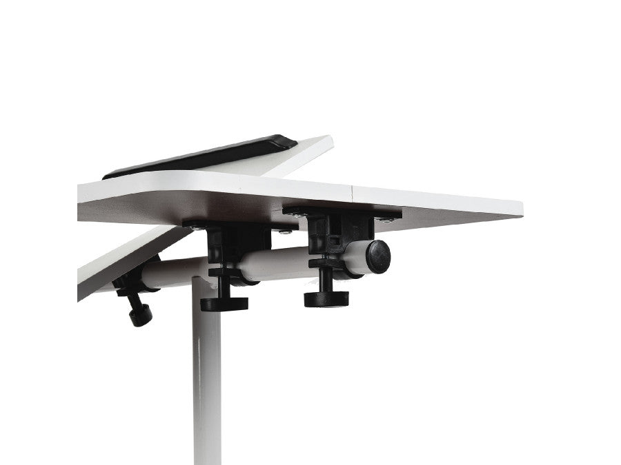Birou mobil/stand laptop – dublu blat, dimensiune 80x40 cm, inaltime 59x89 cm, culoare alb