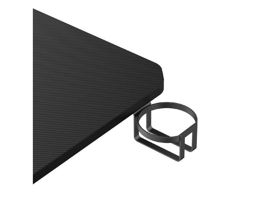 Birou gaming – dimensiune 120x60 cm, 75 kg, suport casti + pahar, negru
