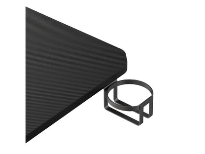 Birou gaming – dimensiune 120x60 cm, 75 kg, suport casti + pahar, negru