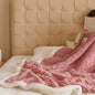 Patura cocolino cu blana, dimensiune 200x230 cm, tricotaj