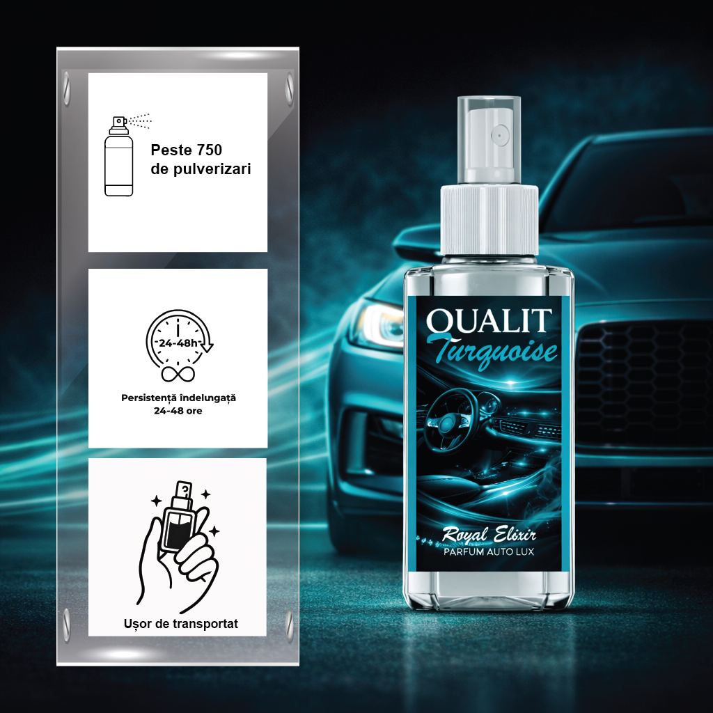 Odorizant auto concentrat, Qualit Turquoise, Royal Elixir, Seduction, 75 ml