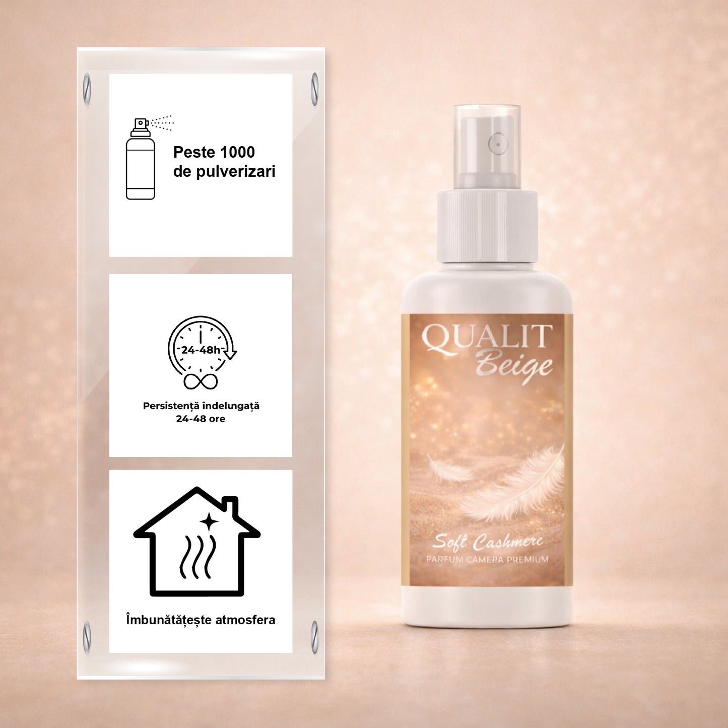 Parfum de camera concentrat, Qualit Beige, Soft Chashmere, 100 ml