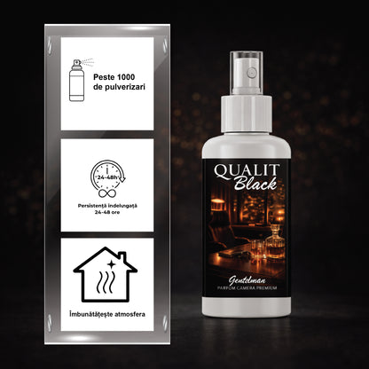 Parfum de camera concentrat, Qualit Black, Gentleman, 100 ml