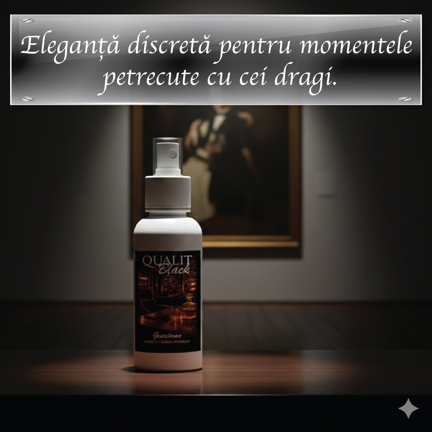 Parfum de camera concentrat, Qualit Black, Gentleman, 100 ml