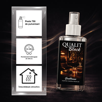 Parfum de camera concentrat, Qualit Black, Gentleman, 75 ml