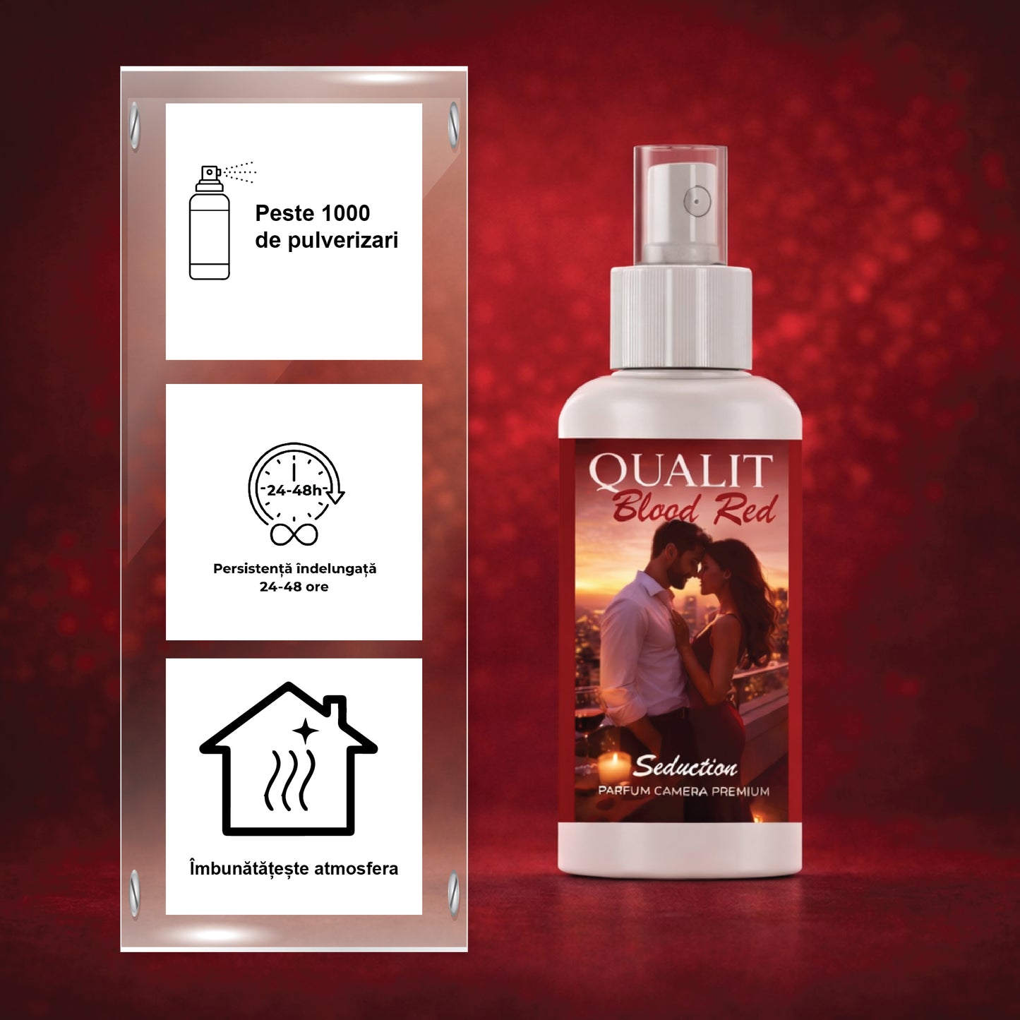 Parfum de camera concentrat, Qualit Blood Red, Seduction, 100 ml