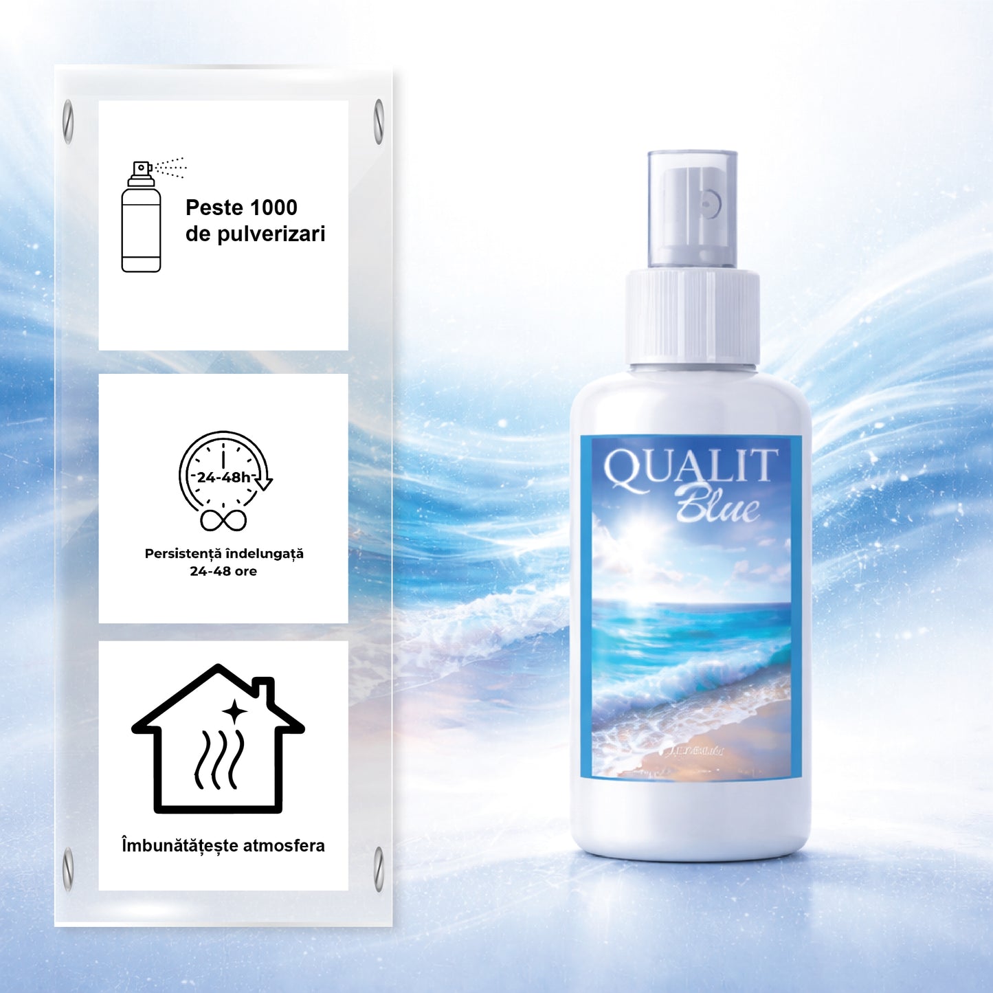 Parfum de camera concentrat, Qualit Blue, Oceanic, 100 ml