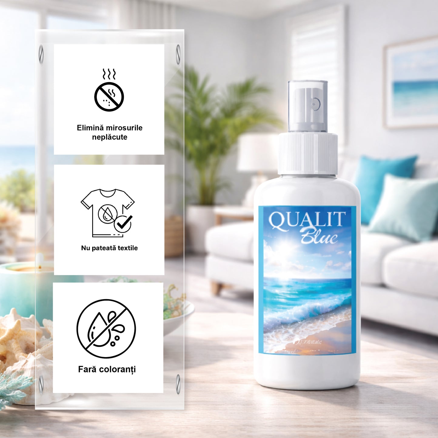 Parfum de camera concentrat, Qualit Blue, Oceanic, 100 ml