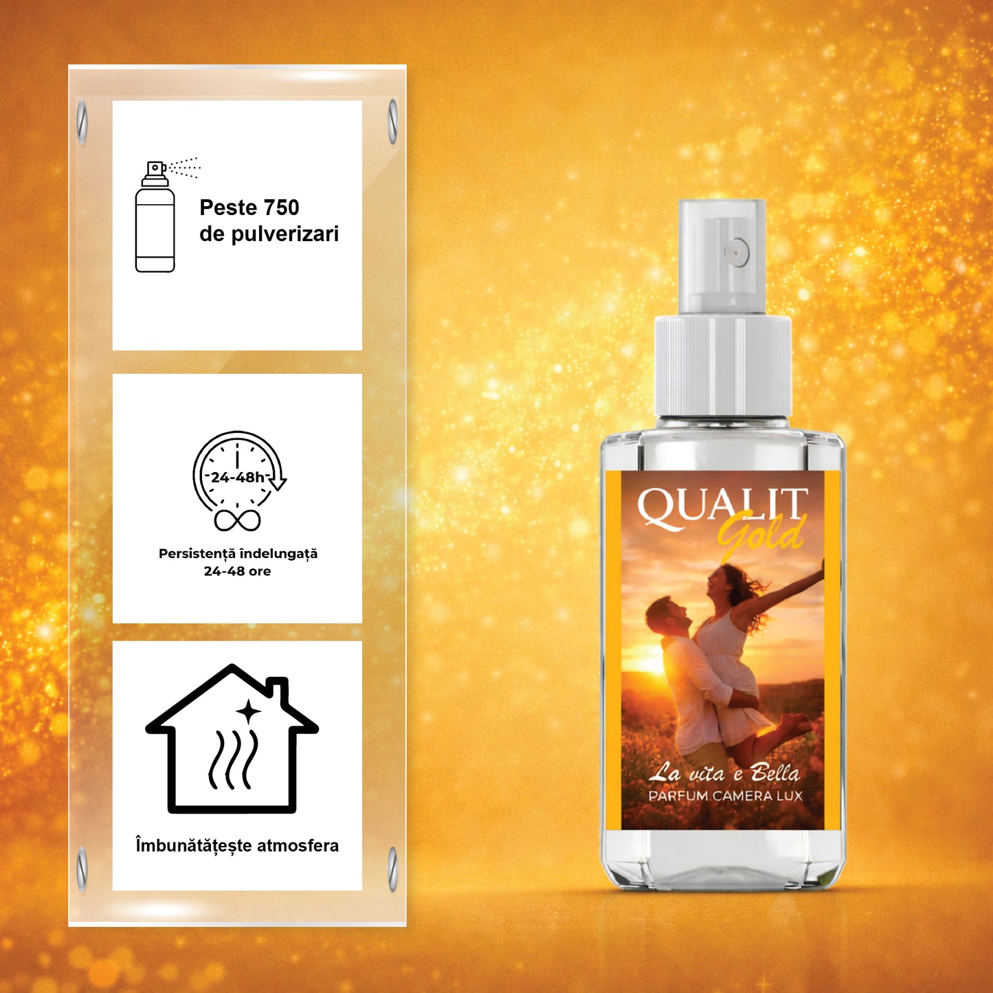 Parfum de camera concentrat, Qualit Gold, La vita e Bella, 75 ml