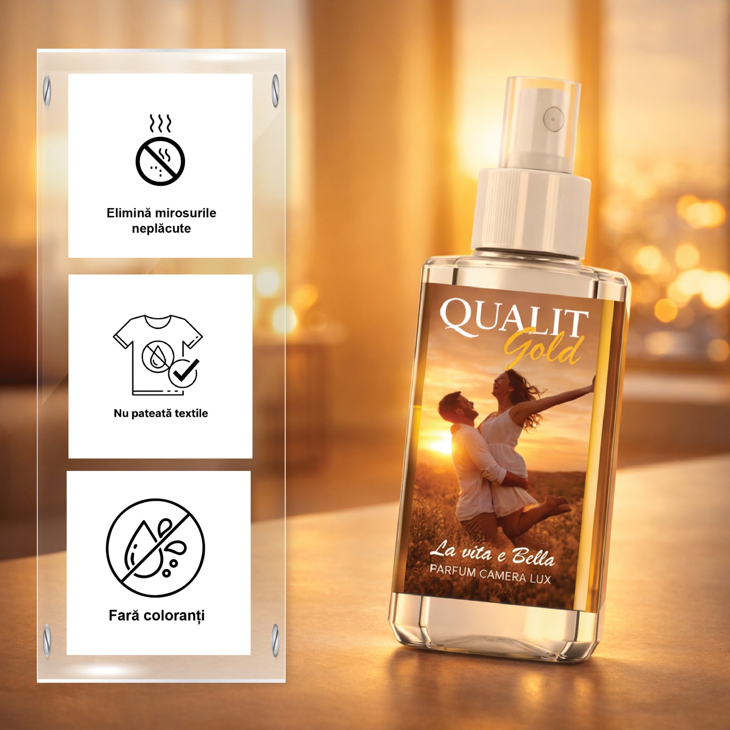 Parfum de camera concentrat, Qualit Gold, La vita e Bella, 75 ml