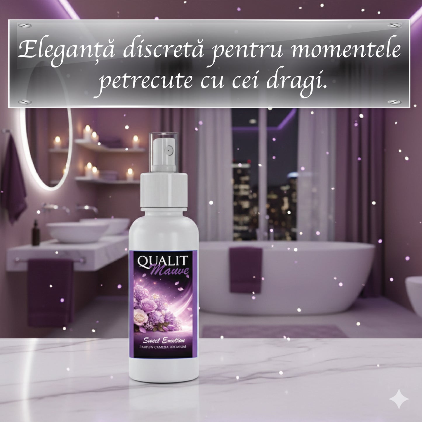 Parfum de camera concentrat, Qualit Mauve, Sweet Emotion, 100 ml