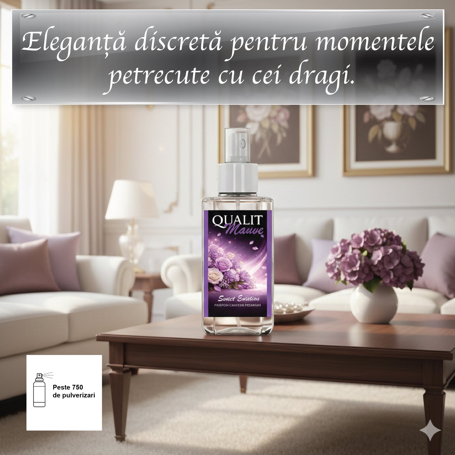Parfum de camera concentrat, Qualit Mauve, Sweet Emotion, 75 ml