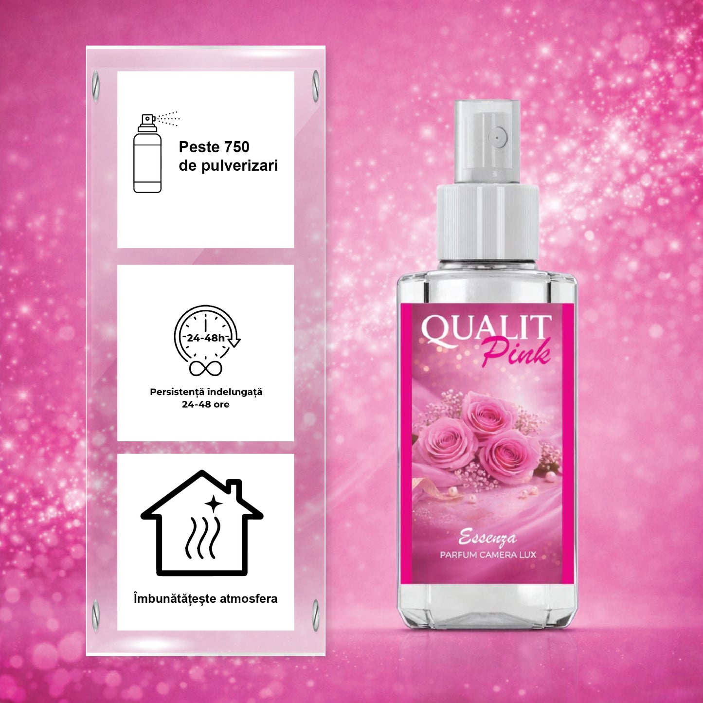 Parfum de camera concentrat, Qualit Pink, Essenza, 75 ml