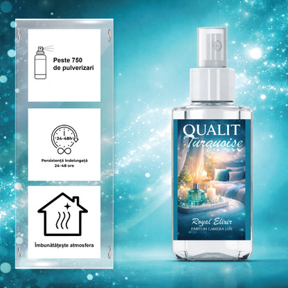 Parfum de camera concentrat, Qualit Turquoise, Royal Elixir, Seduction, 75 ml