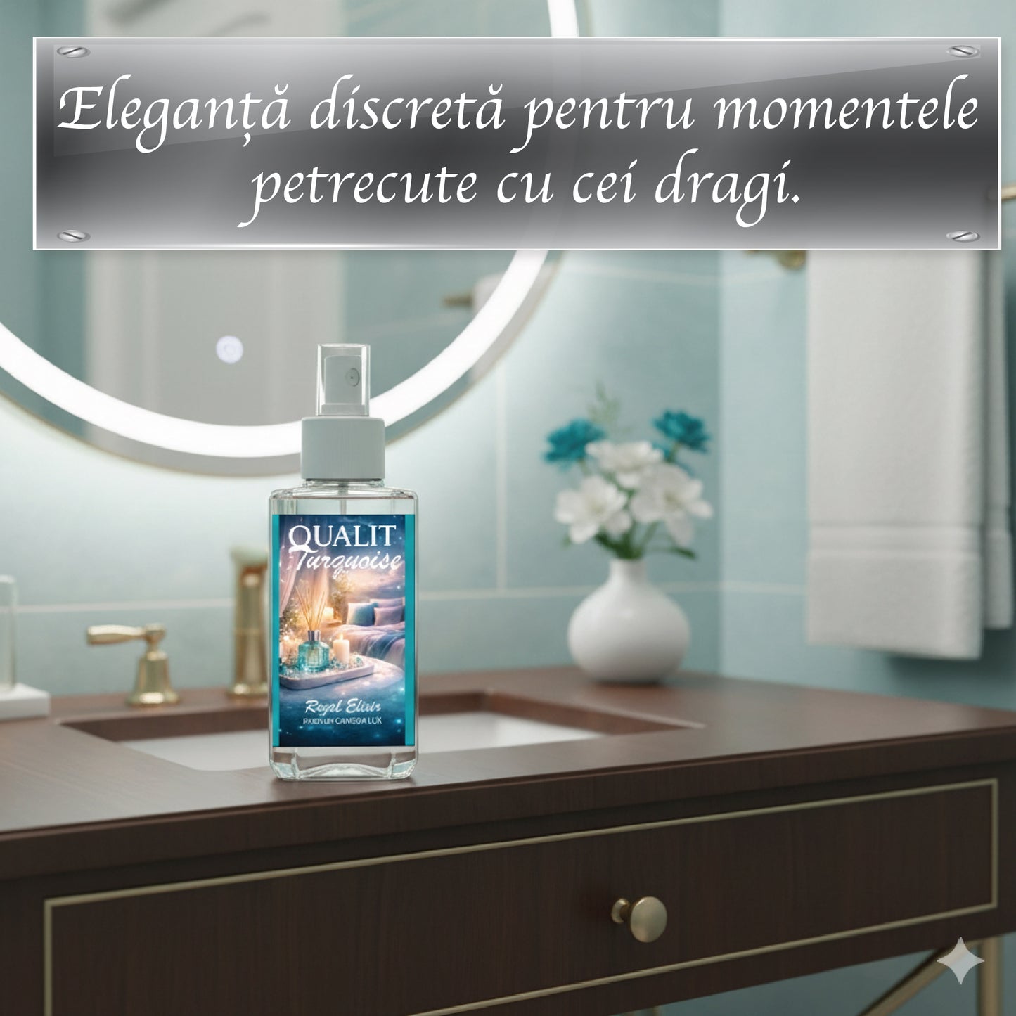 Parfum de camera concentrat, Qualit Turquoise, Royal Elixir, Seduction, 75 ml