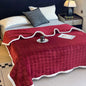 Patura de pat cocolino cu blana, dimensiune 200x230cm, diverse culori