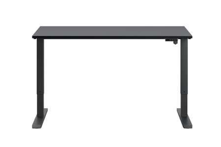 Birou reglabil electric Flexi  dimensiune 140x58 cm, inaltime 70–115 cm, motor electric, negru